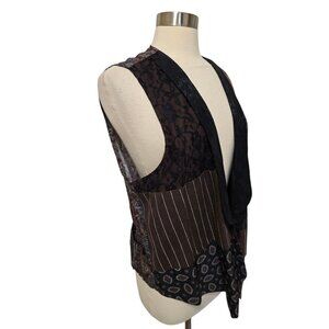 The Limited Womens 90s Vintage Vest Mixed Patchwork Textiles Size Medium/ Large